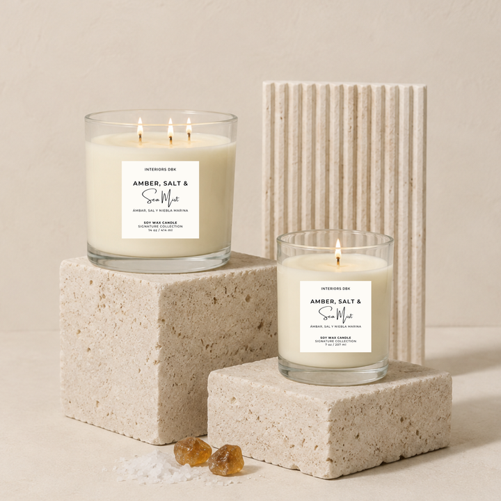 Amber, Salt &amp; Sea Mist Soy Candle