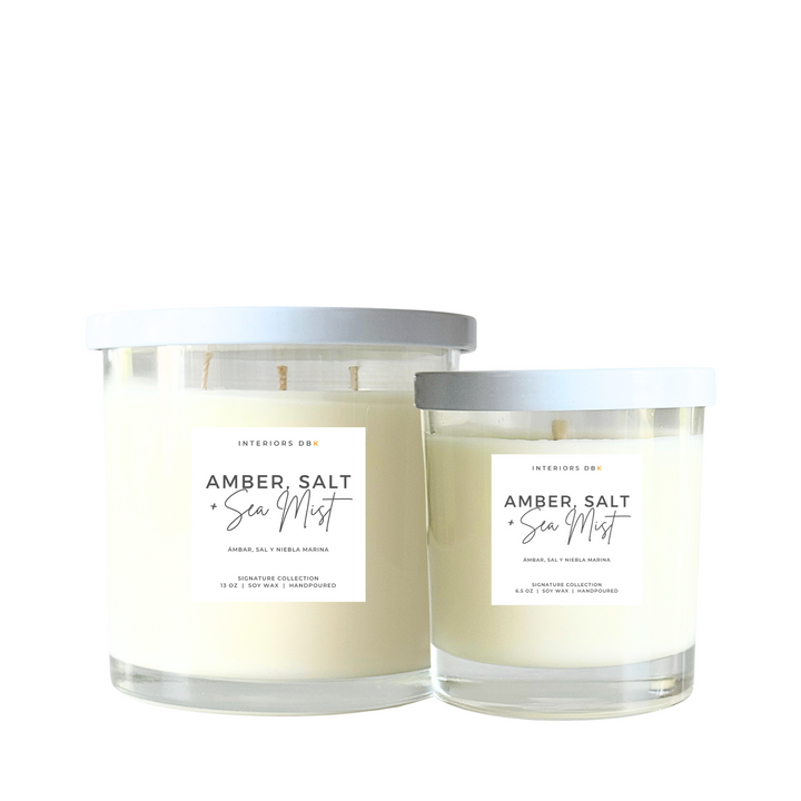 Amber, Salt & Sea Mist Soy Candle