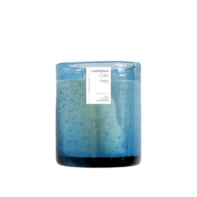 Gardenia and Cedar Soy Candle Front View