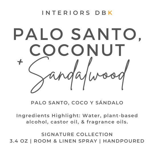 Palo Santo, Coconut, & Sandalwood Room and Linen Spray