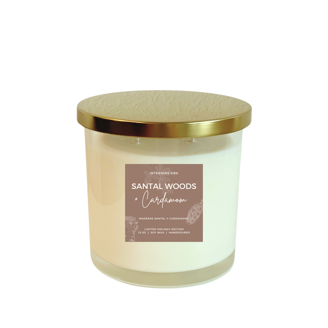 Santal Woods & Cardamom Soy Candle