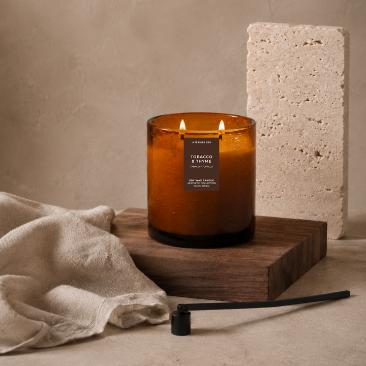 Tobacco &amp; Thyme Soy Candle | Fall Fragrance