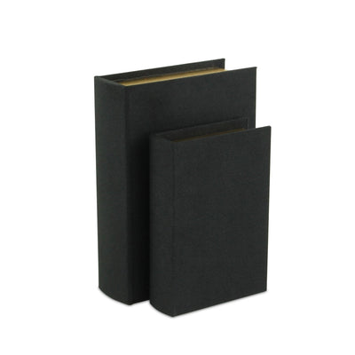 Black Linen Decorative Book Set