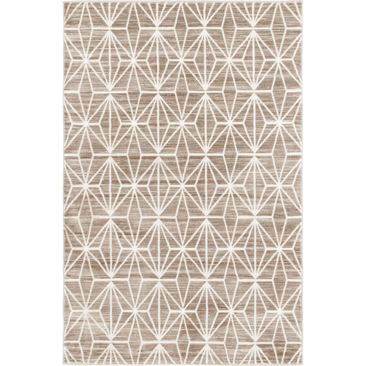 Ally Geometric Area Rug, Brown