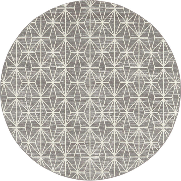 Ally Geometric Area Rug, Gray