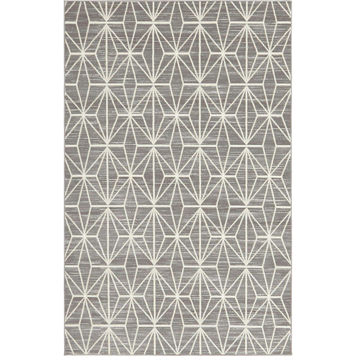 Ally Geometric Area Rug, Gray