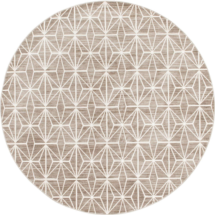 Ally Geometric Area Rug, Brown