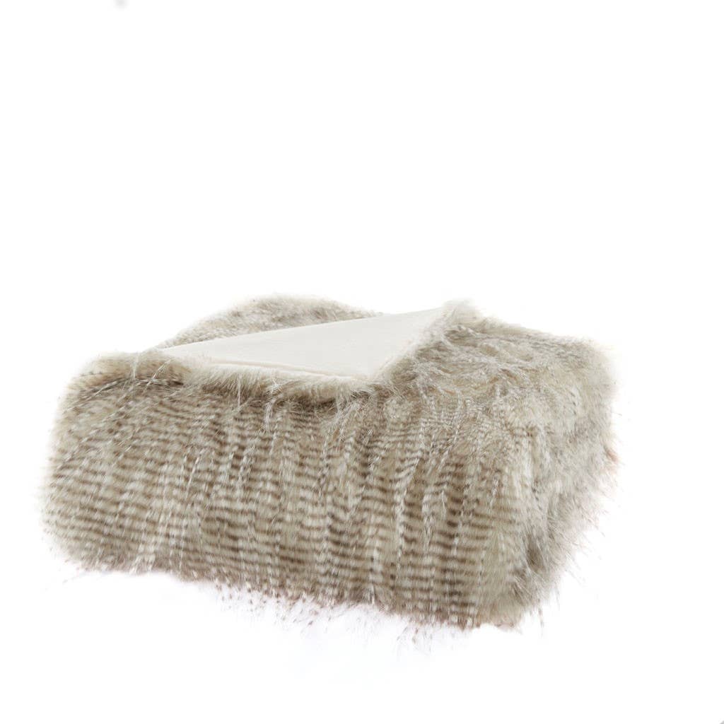 Ave Faux Fur Throw Blanket, Cozy Throw Blanket, Wrap yourself in this beautiful luxurious faux fur throw blanket.