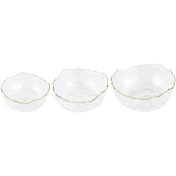 Mira Glass Serving Bowls, Salad Bowl, Serving Bowl Set of 3