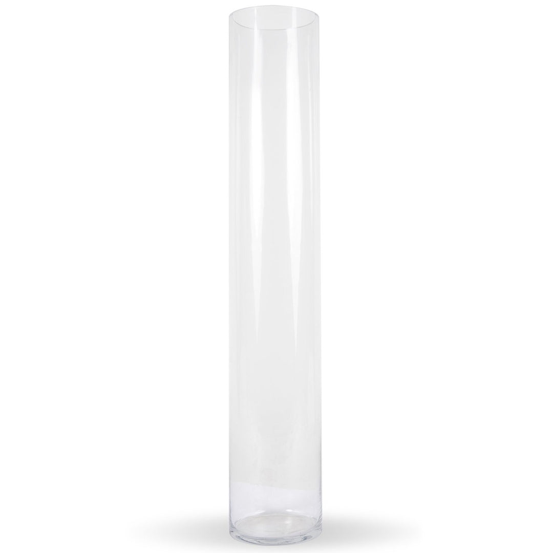 Clear Glass Cylinder Vase, 20"H