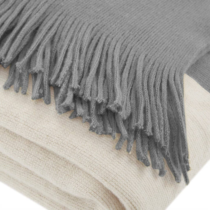 Harbor Gray Throw Blanket, soft cashmere-like throw blanket