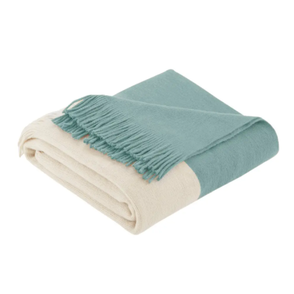 Harbor Sea Mist Throw Blanket, soft cashmere-like throw blanket