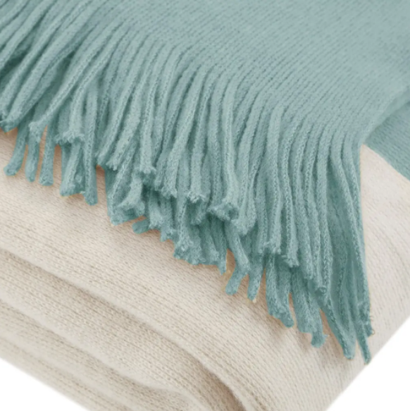 Harbor Sea Mist Throw Blanket, soft cashmere-like throw blanket