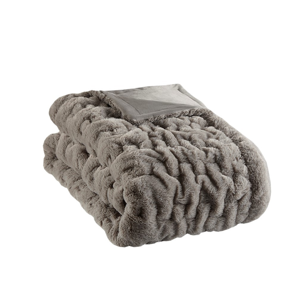 Cozy Ruched Throw Blanket